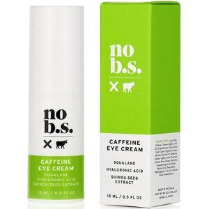 2 TWO New No B.S. Caffeine Eye Cream .5 FL OZ